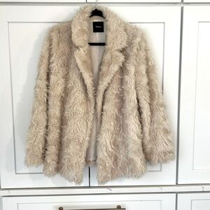 Theory faux fur coat